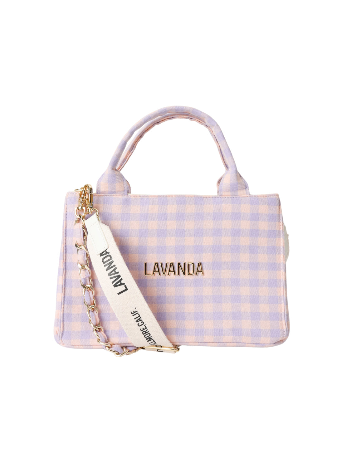 LAVANDA ラバンダ 宇野実彩子ギンガムチェックハンドバッグ