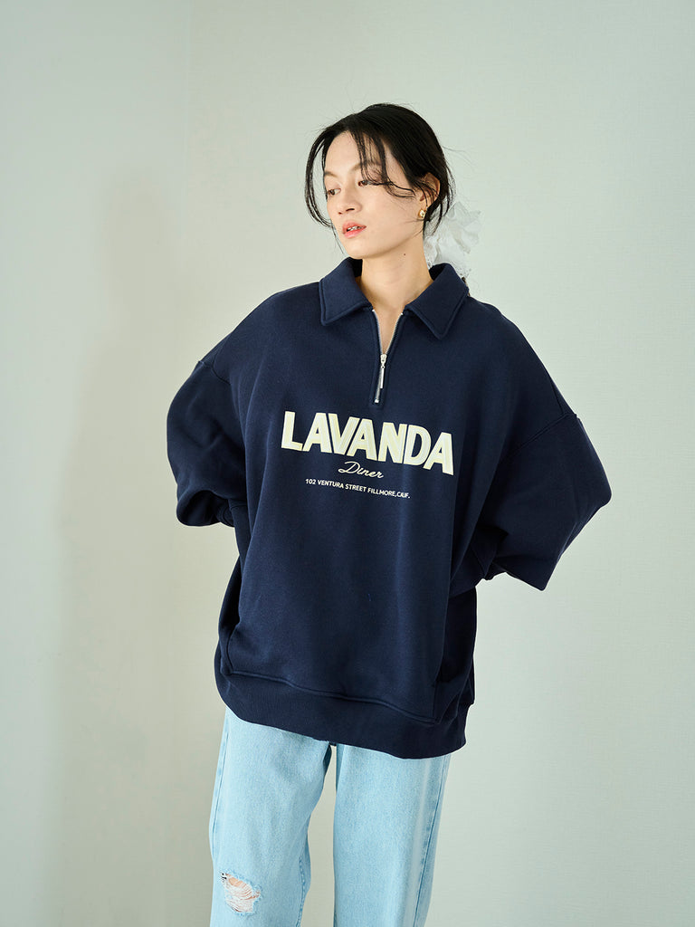 ネオンロゴジップスウェット – LAVANDA