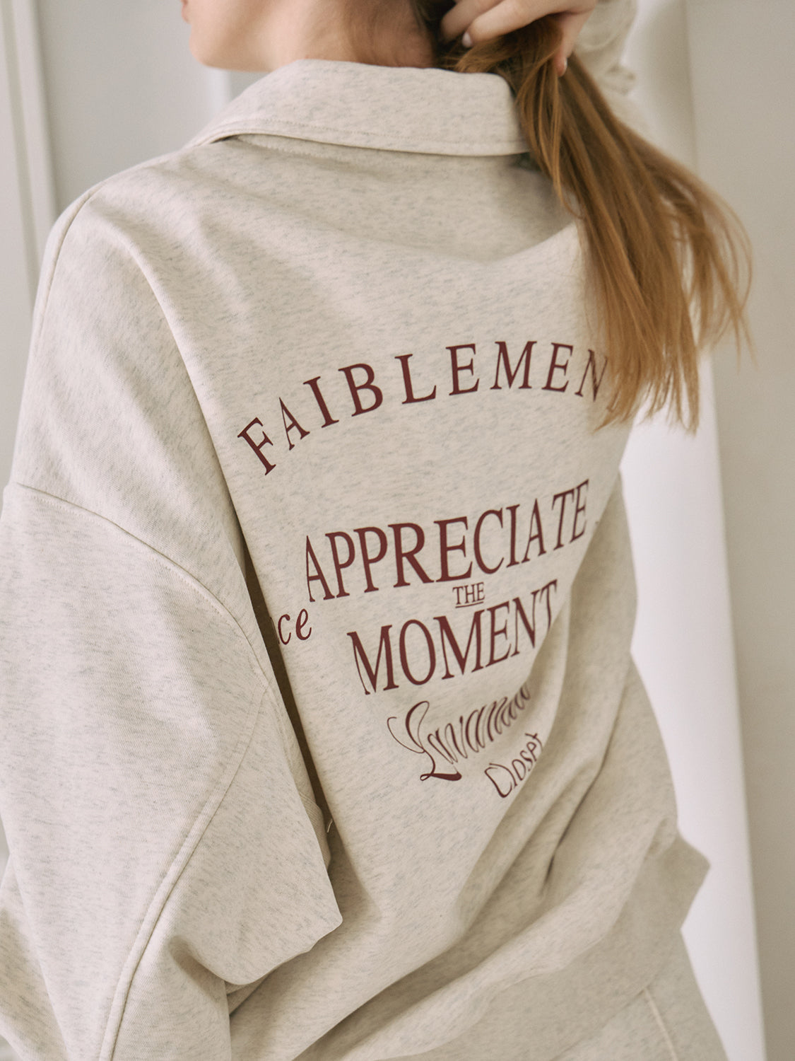 ハーフジップロゴスウェットプルオーバー