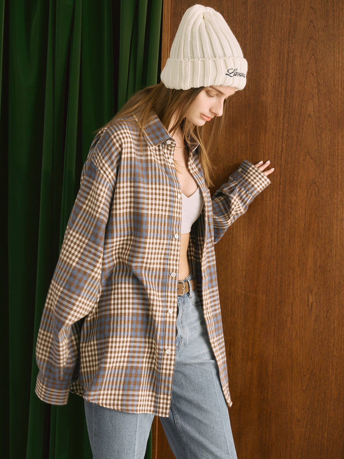 オーバーチェックシャツ