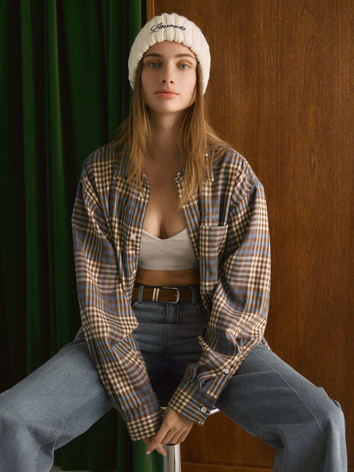 オーバーチェックシャツ