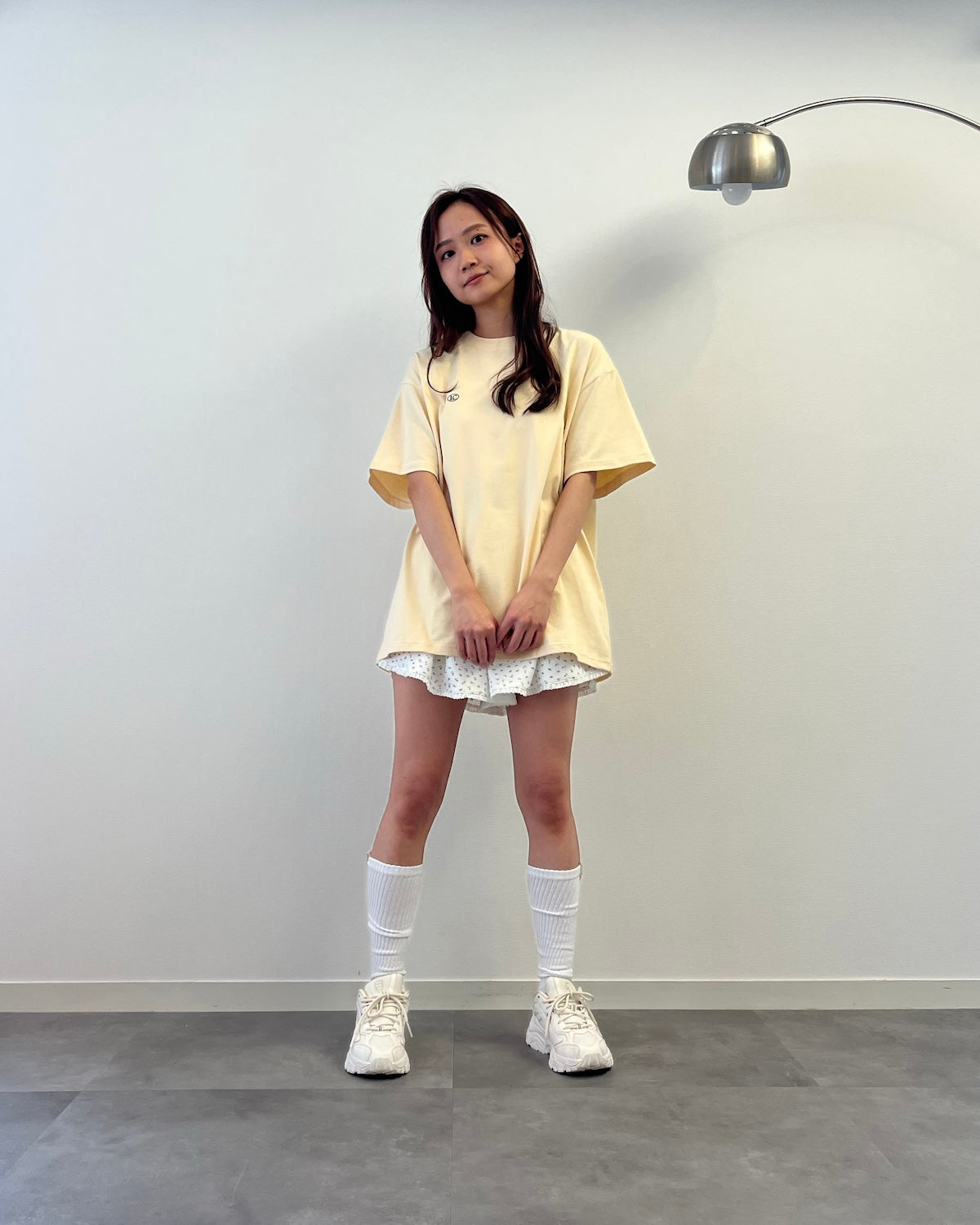 LAVANDA バイカラーロゴフラワーロンT ピンクベージュ(ポップアップ限定) 2025 SPRING SNAP