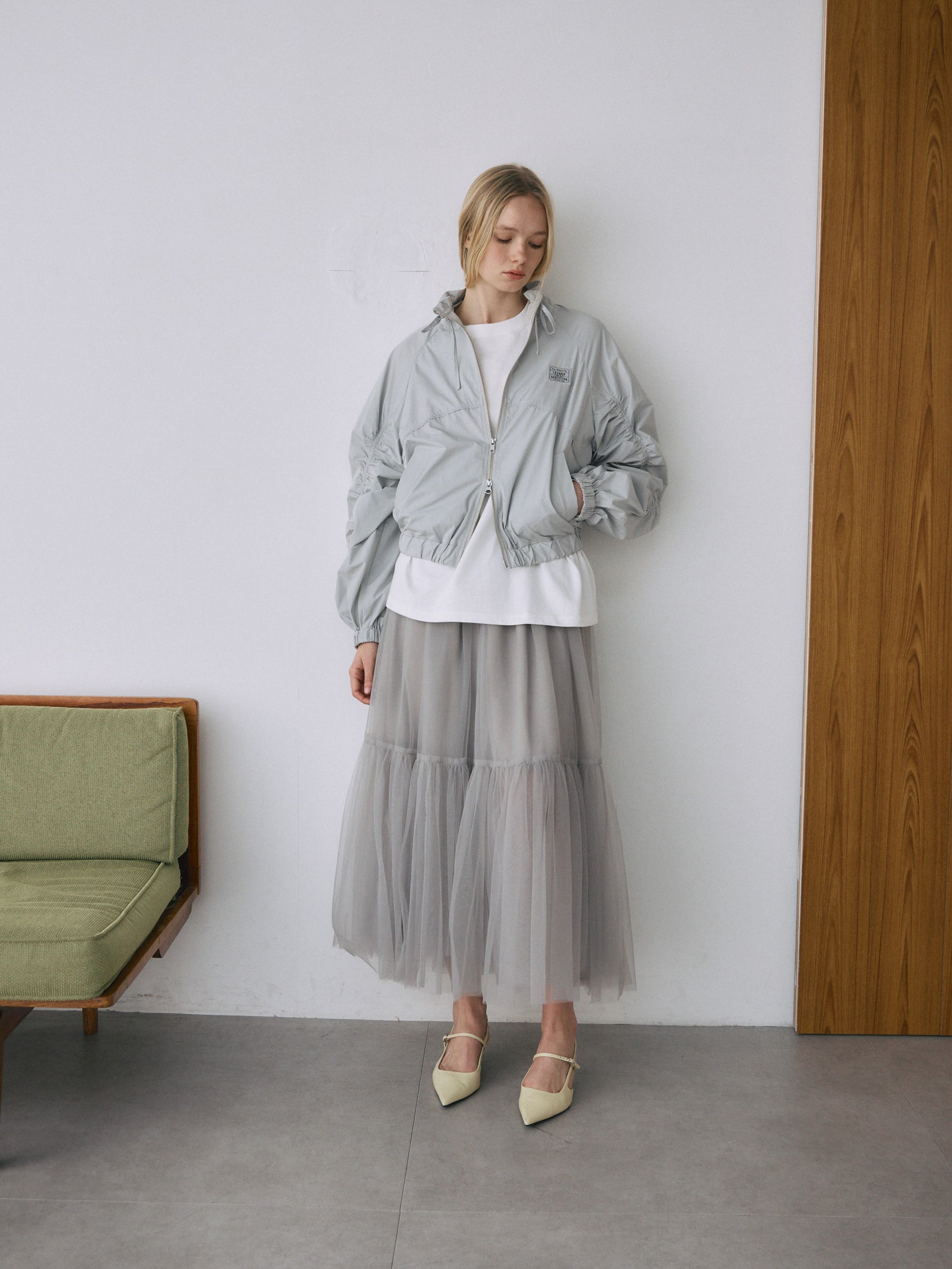 スリーブギャザーブルゾン