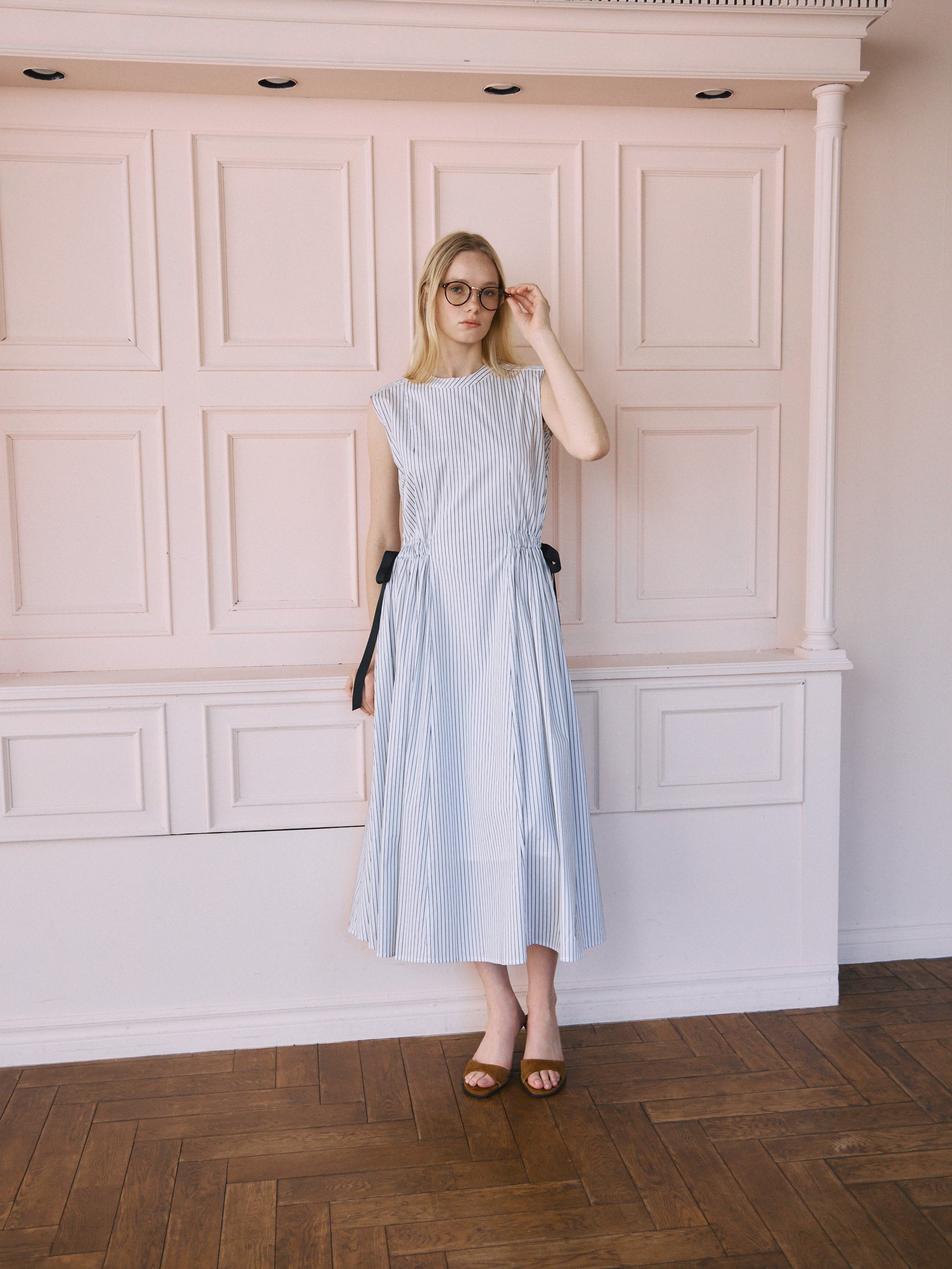 ストライプワンピース