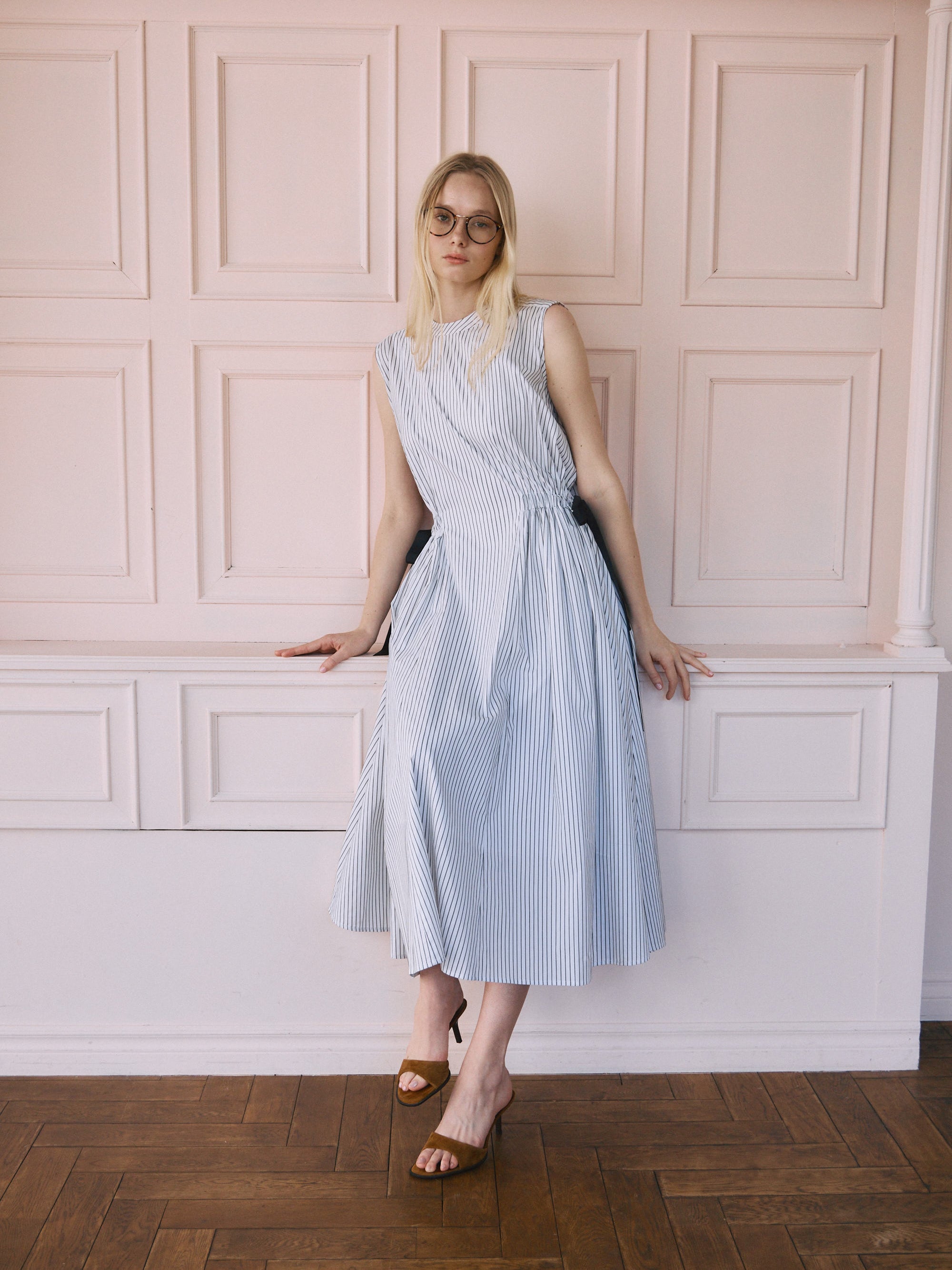 ストライプワンピース