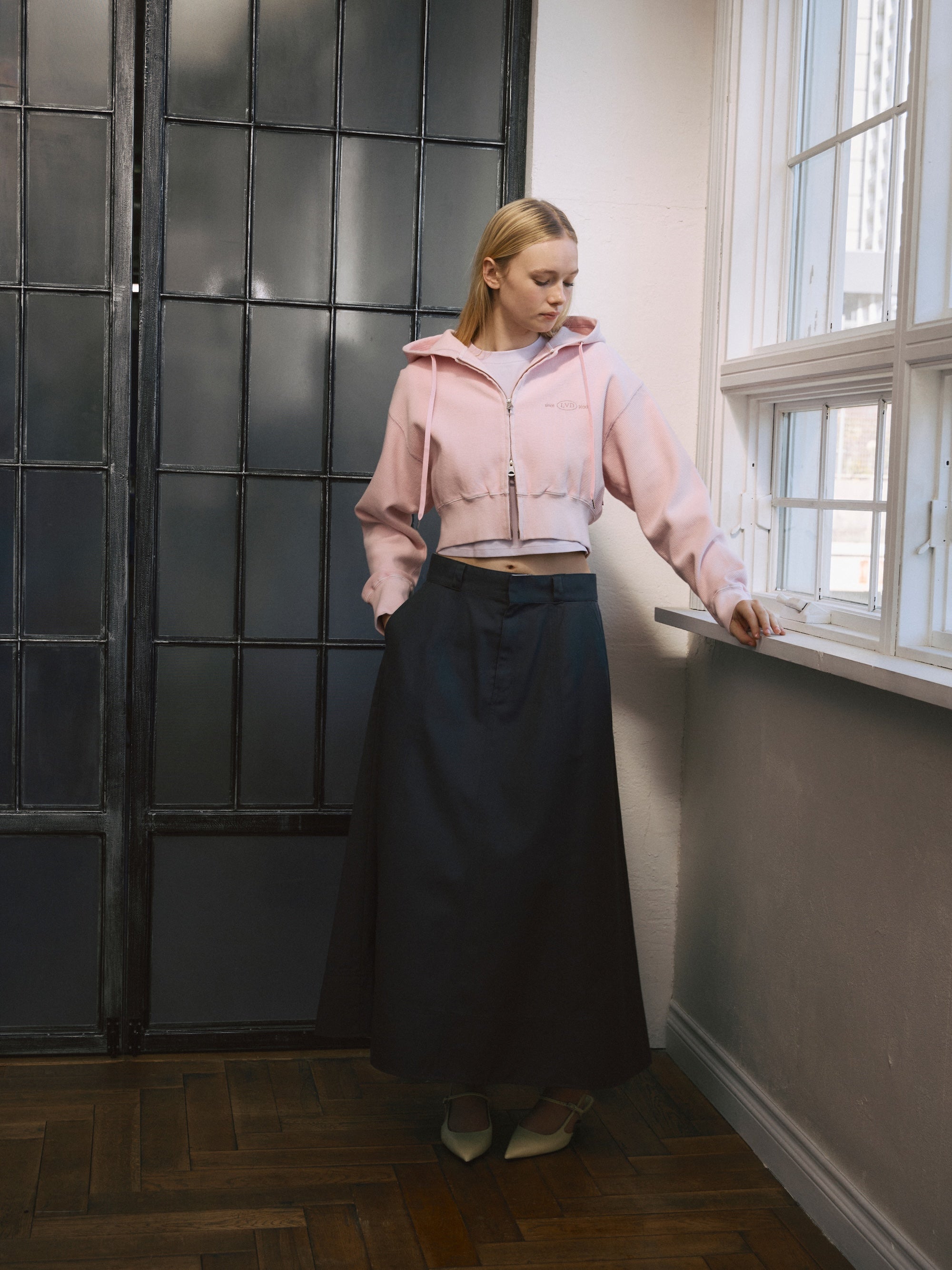 【Dickies®×LAVANDA】Wジップショートパーカー