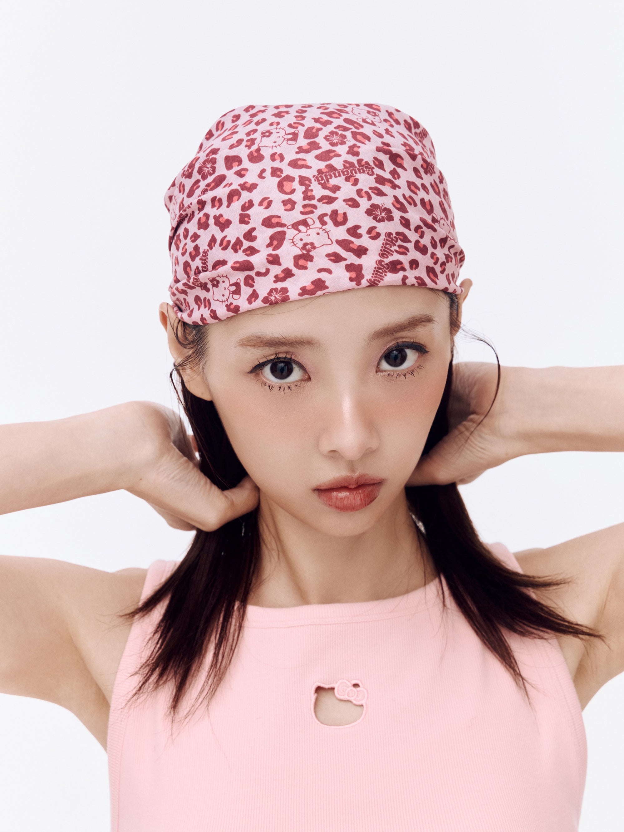 【HELLO KITTY】パイピングレースバンダナ