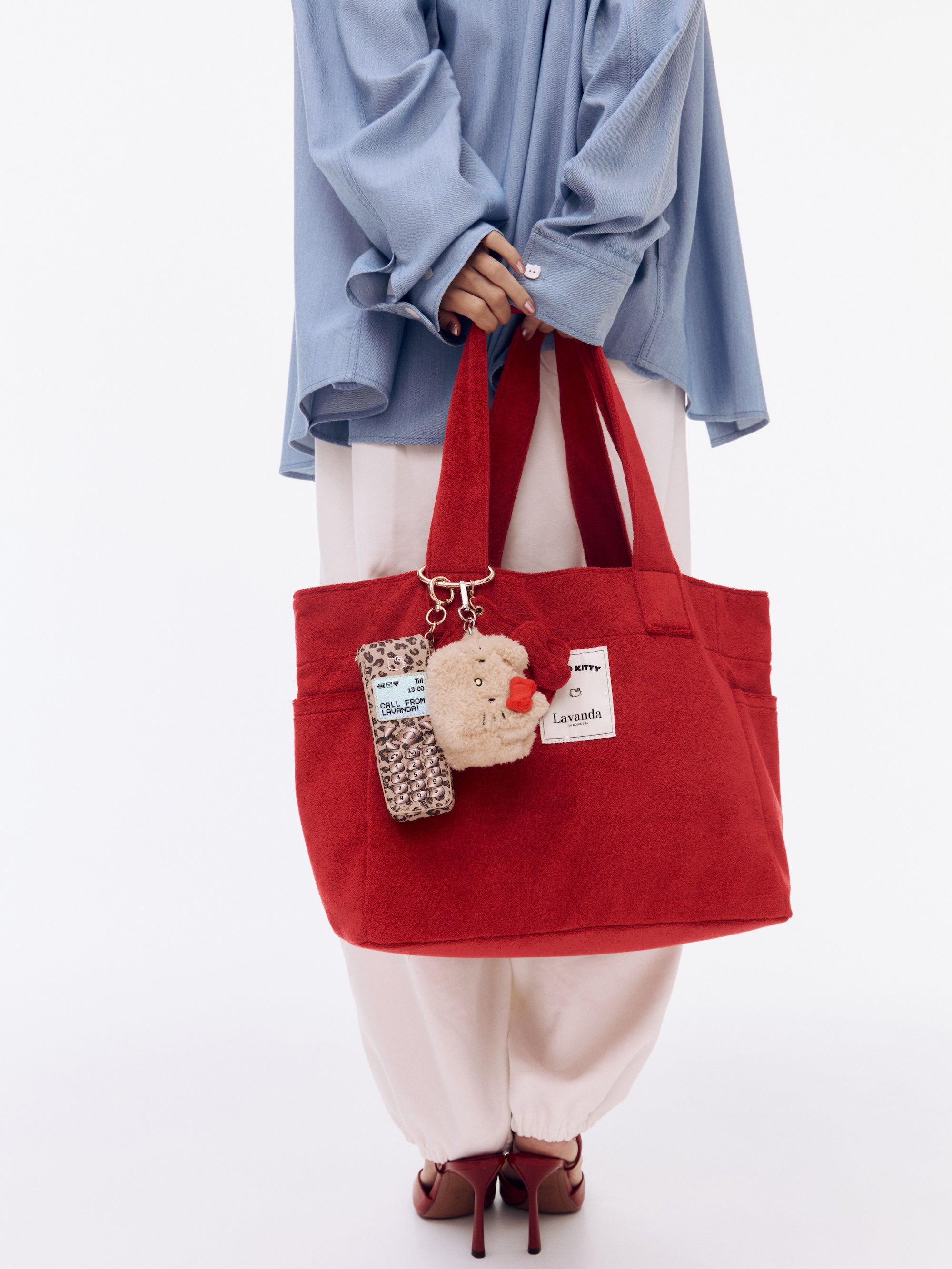 【HELLO KITTY】パイルトートバッグ