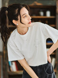 LH ラインストーンショート丈Tシャツ