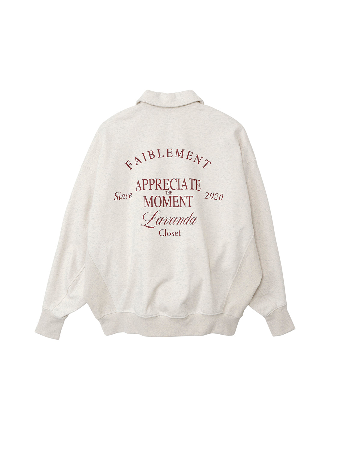 LAVANDA ネオロゴジップスウェット　フリーサイズ ハーフジップロゴスウェットプルオーバー