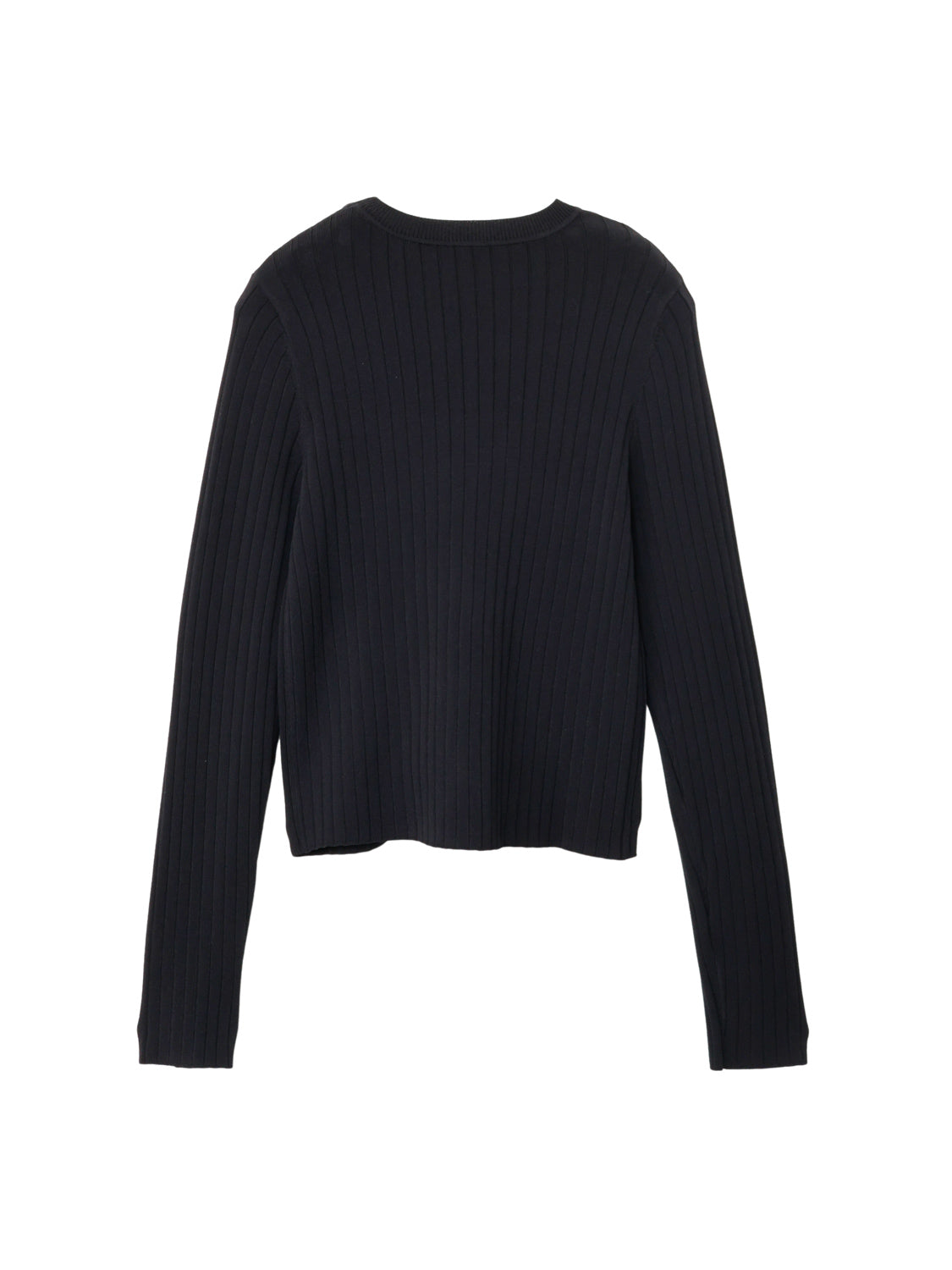 ハートボタンリブニットカーディガン