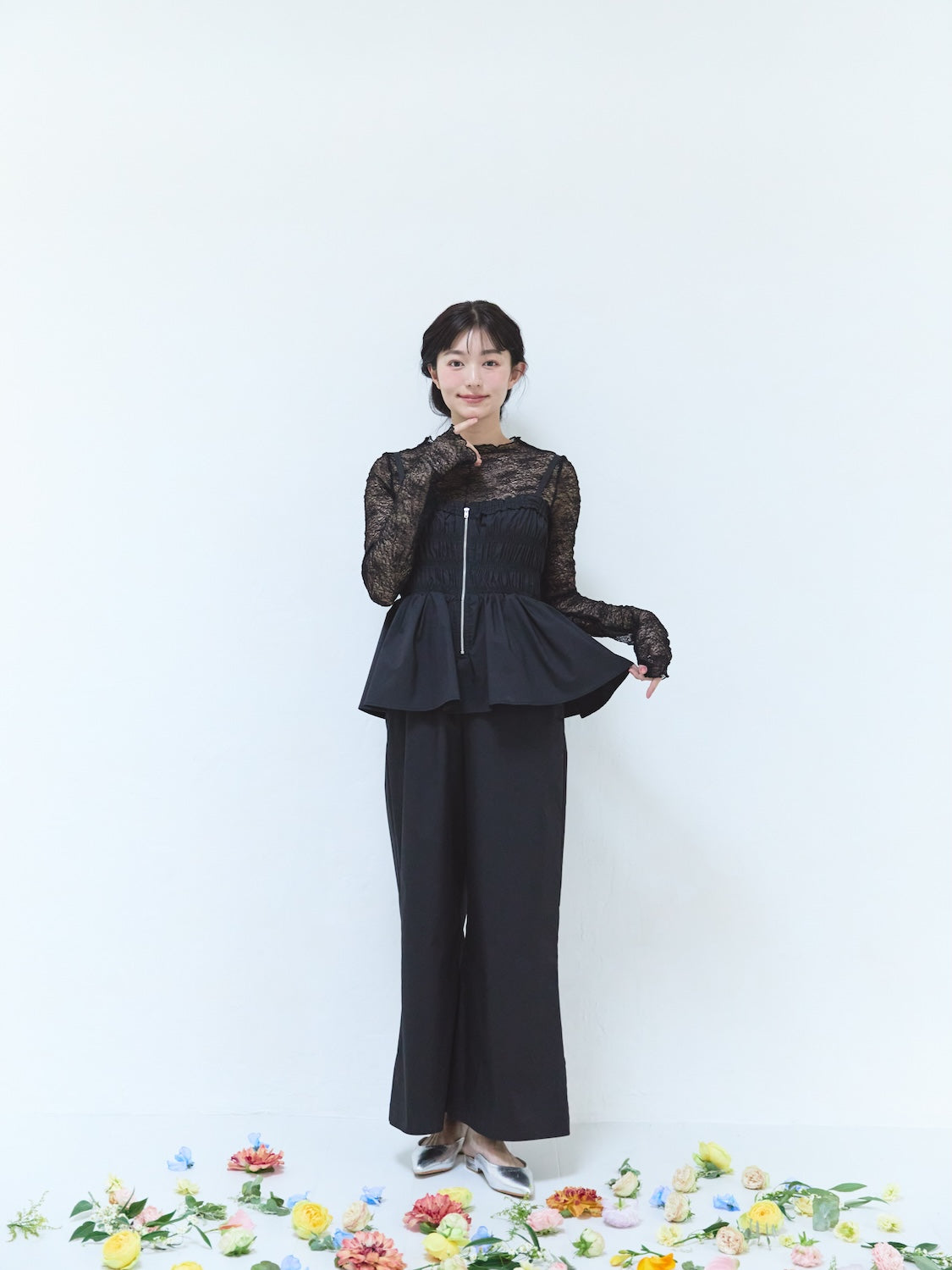 【regleam】ペプラムオールインワン　ブラックS ペプラムオールインワン｜PEPLUM ALL IN ONEの通販｜regleam